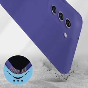 Husa protectie Flippy pentru Samsung S21 FE Liquid Silicone Mov - Img 8