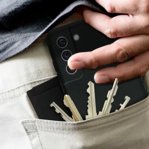 Husa protectie Flippy pentru Samsung S21 FE Liquid Silicone Negru - Img 9