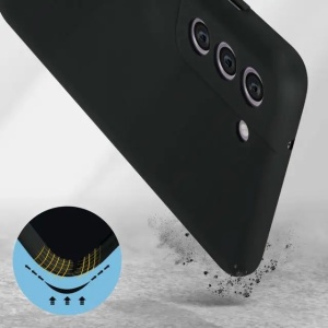 Husa protectie Flippy pentru Samsung S21 FE Liquid Silicone Negru - Img 11