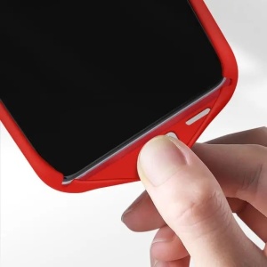Husa protectie Flippy pentru Samsung S21 FE Liquid Silicone Rosu - Img 4