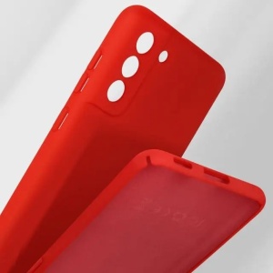 Husa protectie Flippy pentru Samsung S21 FE Liquid Silicone Rosu - Img 6