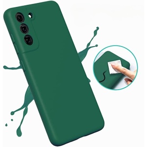 Husa protectie Flippy pentru Samsung S21 FE Liquid Silicone Verde - Img 2