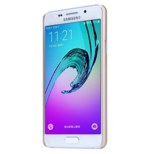 Husa Samsung Galaxy J3 2016 Nillkin Frosted Shield Auriu + Folie de protectie - Img 4