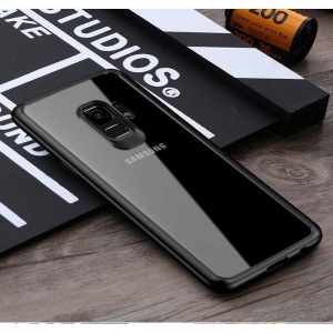 Husa Samsung Galaxy S9 Plus Tpu Transparent cu margini colorate negru - Img 2