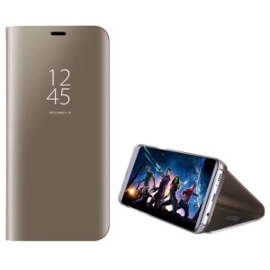 Husa Tip Carte, Flippy, Compatibila cu Huawei Mate 10 Lite, Flip Cover Oglinda, Auriu - Img 5