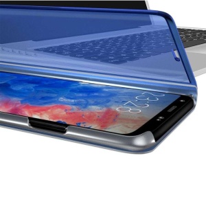 Husa Xiaomi Redmi 8A Flip Cover Oglinda Albastru - Img 4