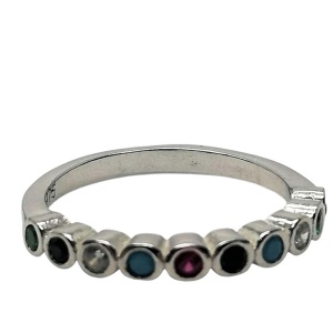 Inel Argint 925 cu Zirconii Colorate M55 - Img 1