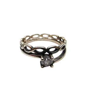 Inel, Jolie Silver, Argint 925 Impletit cu Piatra M 51 - Img 3
