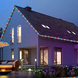 Instalatie Craciun, 100 m, 2400 Led-uri, Furtun Luminos, Multicolor, Transformator, 8 jocuri de lumini, Sectionabila, 220 V, Flippy - Img 19