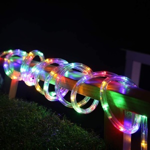 Instalatie Craciun, 14 m, 336 Led-uri, Furtun Luminos, Multicolor, Transformator, 8 jocuri de lumini, Sectionabila, 220 V, Flippy - Img 12