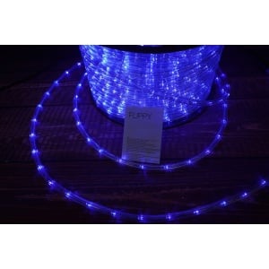 Instalatie Craciun, 28 m, 672 Led-uri, Furtun Luminos, Albastru, Transformator, Sectionabila, 220 V, Flippy - Img 9