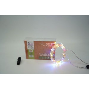 Instalatie Craciun, 30 m, 300 Led-uri, Liniara, Alb Cald, 8 jocuri de lumini, Transformator, Interconectabila, Prelungitor 5 m inclus, Fir Cupru, Flippy - Img 3