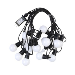 Instalatie Craciun, 5 metri, 10 Becuri LED rotunde, pentru exterior cu incarcare la sursa de curent, Flippy - Img 1