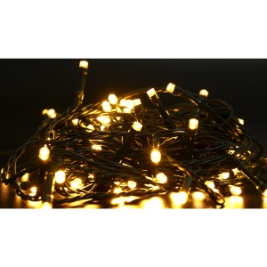 Instalatie Craciun liniara, cu transformator 31V, 10m, alb cald, 100 LED-uri V5, 8 jocuri de lumini, Fir verde, Flippy - Img 4
