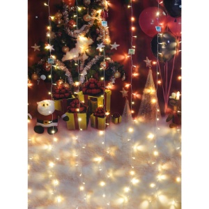 Instalatie Craciun, Tip Perdea, IP44, 4 m x 2 m, 480 LED-uri, Alb cald, 8 jocuri de lumini, Transformator cu telecomanda, Interconectabila, Prelungitor 3 m inclus, Fir transparent, Interior/ Exterior, Flippy - Img 5