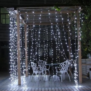 Instalatie Craciun Tip Turturi, 20 m, IP44, 572 Led-uri, Alb rece, 8 jocuri de lumini, Ttelecomanda inclusa, Interconectabila, Prelungitor 3 m inclus, Fir Cupru, Flippy, Interior/Exterior - Img 4