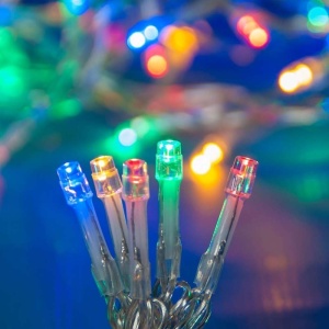 Instalatie de Craciun cu Baterii Tip Liniar, 2 jocuri de lumini, Fir Transparent 3 m 30 LED -uri, Multicolor - Img 3
