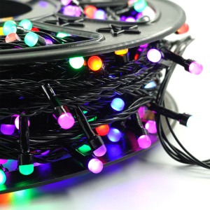 Instalatie de Craciun Liniara Yoto, 50 m, 1 m Prelungitor 220V, 498 LED, 8 Jocuri de Lumini, Controler, Fir Negru, Utilizare Interior/Exterior, Protectie anti-inghet, Fir Cupru, Multicolor - Img 5