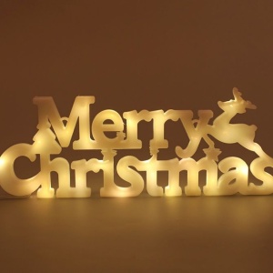 Instalatie LED de Craciun, Flippy, Litere 3D, Merry Christmas, Lumina Calda, 27.5 x 10.5 x 1.4 cm, Alb - Img 8