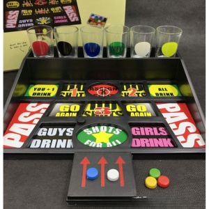 Joc de baut cu banuti Flippy, Pahare de Shot din Sticla Incluse, distractiv si interactiv, 23x28 cm, multicolor - Img 2