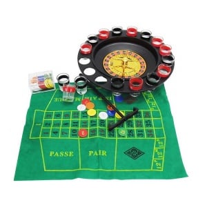 Joc de Ruleta Flippy, cu Pahare de Shot si Plansa de Joc Blackjack, 31 cm, Multicolor - Img 4