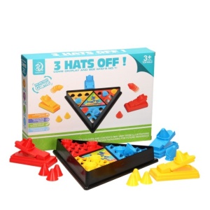 Joc Interactiv pentru Copii, Flippy, 3 Hats Off, Tabla de Joc, Figurine Palarii, +3 Ani, Multicolor - Img 1