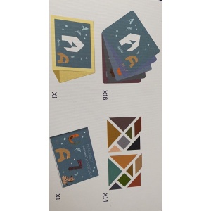 Joc Magnetic Tangram, tabla si forme diverse magnetice, 34 de piese, pentru copii, +3 ani, multicolor - Img 4