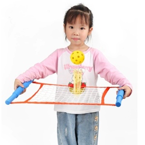 Joc Spikeball, Flippy, Joc in 2, pentru Plaja, Parcuri, Interior, 2 Plase, 2 Mingi, Multicolor - Img 1