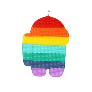 Jucarie antistres din silicon, Flippy®, Pop It Now and Flip It, Among Us, 85 cm - Img 3