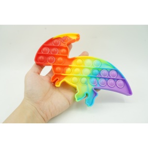 Jucarie antistres din silicon, Flippy, Pop It Now and Flip It, Dinozaur mic, Multicolor V2 - Img 4