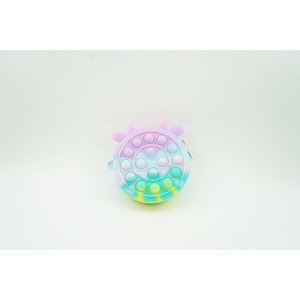 Jucarie antistres din silicon Flippy, Pop it Now and Flip It ,Mini Geanta, Vacuta, 6 cm, Macarons - Img 2