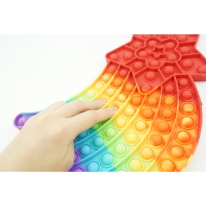 Jucarie antistres din silicon, Flippy, Pop It Now and Flip It, Stea cazatoare, Multicolor - Img 3