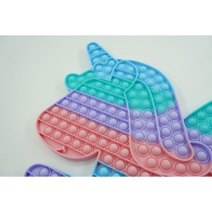 Jucarie antistres din silicon Flippy, Pop it Now and Flip It ,Unicorn cu aripi ,Curcubeu - Img 2