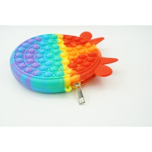 Jucarie antistres din silicon, Pop it Now and Flip It, Flippy, Geanta, Model 4, Multicolor - Img 3