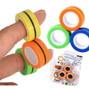Jucarie antistres Flippy, inele magnetice, 3 piese, Multicolor - Img 3