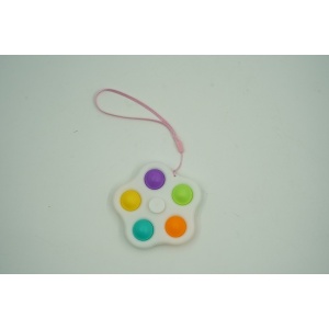 Jucarie antistres simple dimple fidget toy spinner cu 5 buline, Multicolor/Albastru - Img 1