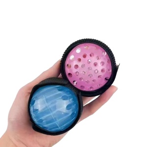 Jucarie Interactiva, Flippy, Minge Saltareata Crystal Ball, cu Banda Elastica, 6 cm, +7 Ani, din Plastic, Albastru - Img 1