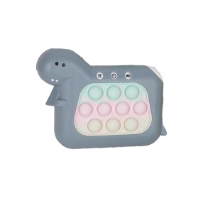 Jucarie Interactiva Pop It Whack A Mole, Flippy, Tip Consola, Anti-Stres, 4 Moduri de Joc, din ABS si Silicon, +3 Ani, Model Dinozaur, Verde Inchis - Img 6