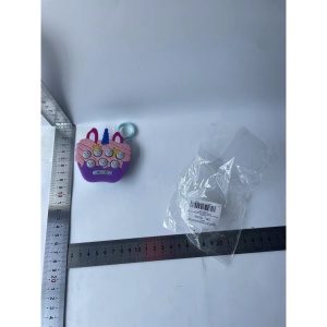 Jucarie pentru copii portabila Flippy, joc Gopher, cu lumini si muzica, tip breloc, model unicorn, material silicon si ABS, multicolor - Img 3