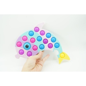 Jucarie senzoriala antistres, Simple Dimple, Delfin, Multicolor - Img 5