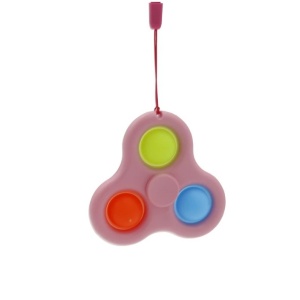 Jucarie senzoriala spinner Flippy- Fidget Toy, Simple Dimple, 7 cm, Roz/Multicolor - Img 6