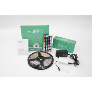 Kit Banda Led RGB SMD 5050 cu Transformator inclus Flippy - Lungime 5 M, 270 LED-uri, Telecomanda 44 taste, pentru TV, PC, Auto, IP65, Lumina Ambientala - Img 6