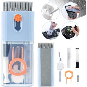 Kit Multifunctional de Curatare Produse Electronice 10in1, Flippy, pentru Laptop, Tastatura, Telefon, Casti, Albastru - Img 4