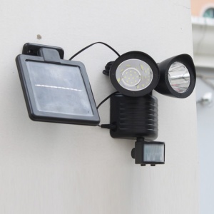 Lampa solara de tip decoratiune pentru gradina, Flippy, model felinar dublu cu senzor de miscare, alb rece - Img 2