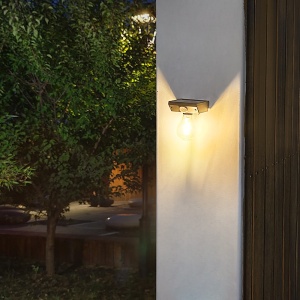 Lampa solara Flippy, pentru exterior, tip bec, rezistenta la apa IP65, material ABS, baterie 3.7V, 1200 mah, 9.5 x 11 cm, autonomie 8 ore, senzor de miscare, alb cald - Img 5