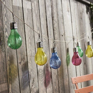 Lampa Solara LED Decorativa sub forma de Bulb, pentru exterior, suspendata, IP65, Ultron Galben, Flippy - Img 5