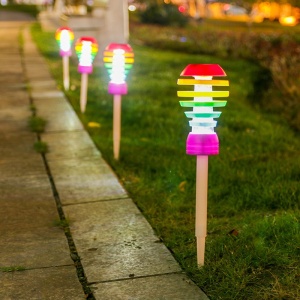 Lampa solara LED design modern pentru gradina Flippy, inaltime 45 cm, 2 moduri de utilizare, 45 x 10 cm, material sticla si ABS, 2V, ABS, 600mAh, alb cald si alb rece, mulicolor - Img 3