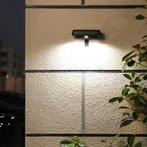 Lampa solara LED dreptunghiulara pentru perete Flippy, 18 x 7 cm, senzor miscare, 6V, ABS, 2200mAh, rezistent la apa, culoare alb rece, suport negru - Img 3