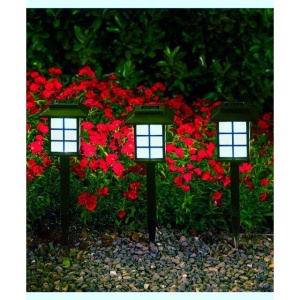 Lampa solara Led pentru gradina, Tip felinar, Flippy, Albastru - Img 2