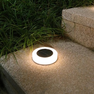 Lampa solara LED, sub forma de cerc, pentru gazon sau gradina, Rezistenta la apa, Flippy, Alb cald - Img 4